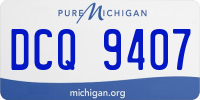 MI license plate DCQ9407