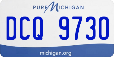 MI license plate DCQ9730