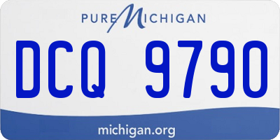 MI license plate DCQ9790
