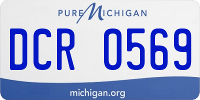 MI license plate DCR0569