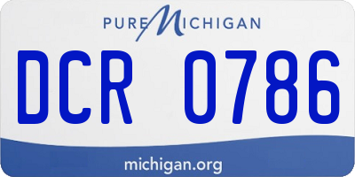 MI license plate DCR0786