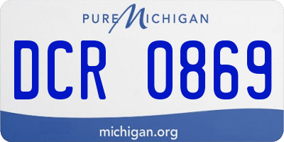 MI license plate DCR0869