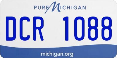 MI license plate DCR1088
