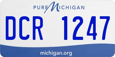 MI license plate DCR1247