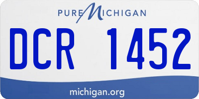 MI license plate DCR1452