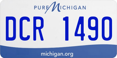 MI license plate DCR1490