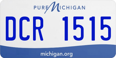 MI license plate DCR1515