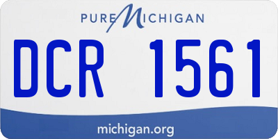 MI license plate DCR1561