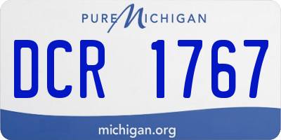 MI license plate DCR1767