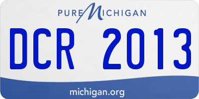MI license plate DCR2013