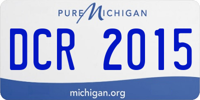 MI license plate DCR2015