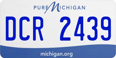 MI license plate DCR2439