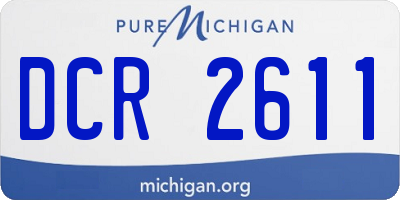 MI license plate DCR2611