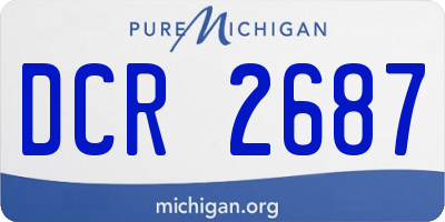 MI license plate DCR2687