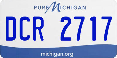 MI license plate DCR2717