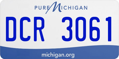 MI license plate DCR3061
