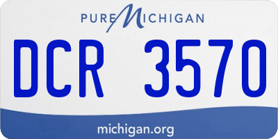 MI license plate DCR3570