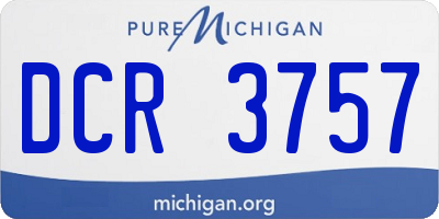 MI license plate DCR3757