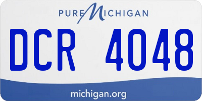 MI license plate DCR4048