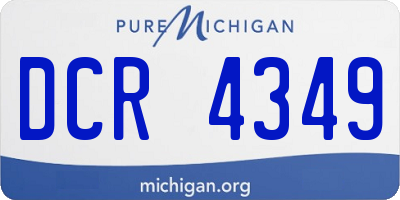 MI license plate DCR4349
