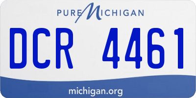MI license plate DCR4461