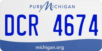 MI license plate DCR4674