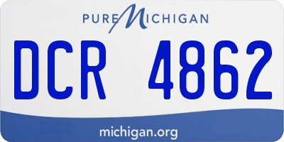 MI license plate DCR4862