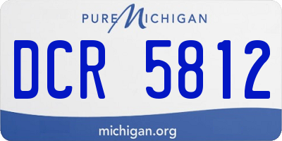 MI license plate DCR5812