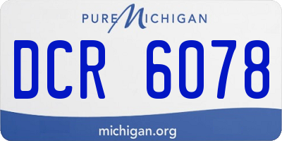 MI license plate DCR6078