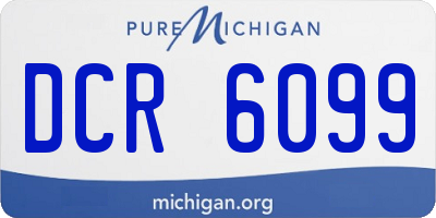 MI license plate DCR6099