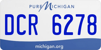 MI license plate DCR6278