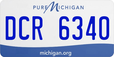 MI license plate DCR6340