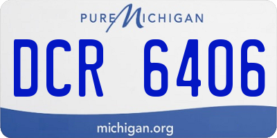MI license plate DCR6406