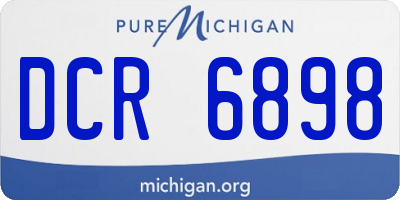 MI license plate DCR6898