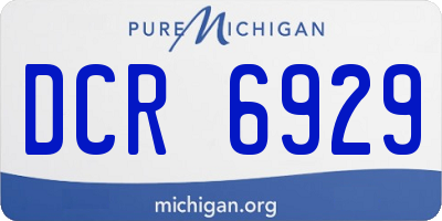 MI license plate DCR6929