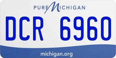 MI license plate DCR6960