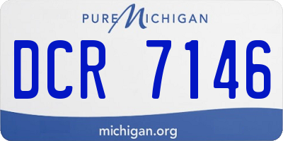 MI license plate DCR7146