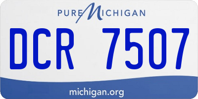 MI license plate DCR7507