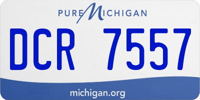 MI license plate DCR7557