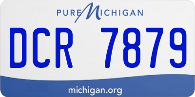 MI license plate DCR7879