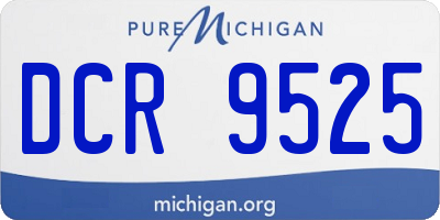 MI license plate DCR9525