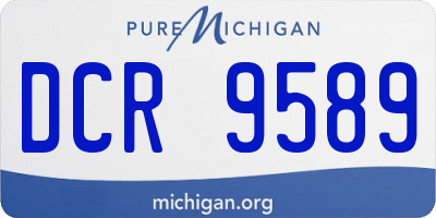 MI license plate DCR9589