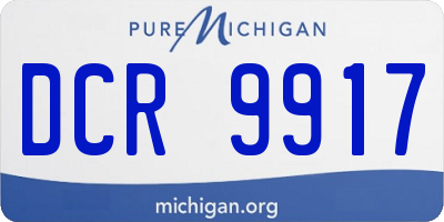 MI license plate DCR9917