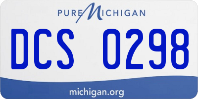 MI license plate DCS0298