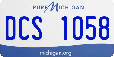 MI license plate DCS1058