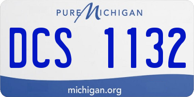 MI license plate DCS1132