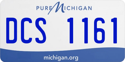 MI license plate DCS1161