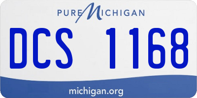 MI license plate DCS1168