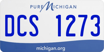 MI license plate DCS1273