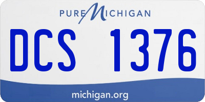MI license plate DCS1376